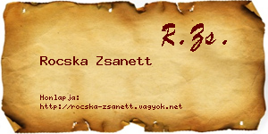 Rocska Zsanett névjegykártya